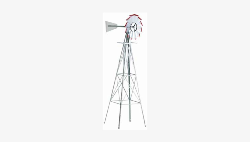 Smv Industries 8 Decorative Windmill Silver And Red Smv