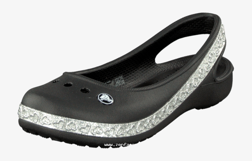 Crocs Genna Ii Hearts Flat Gs Black 50535-00 Womens - Crocs Genna Hearts Black, transparent png #1105877