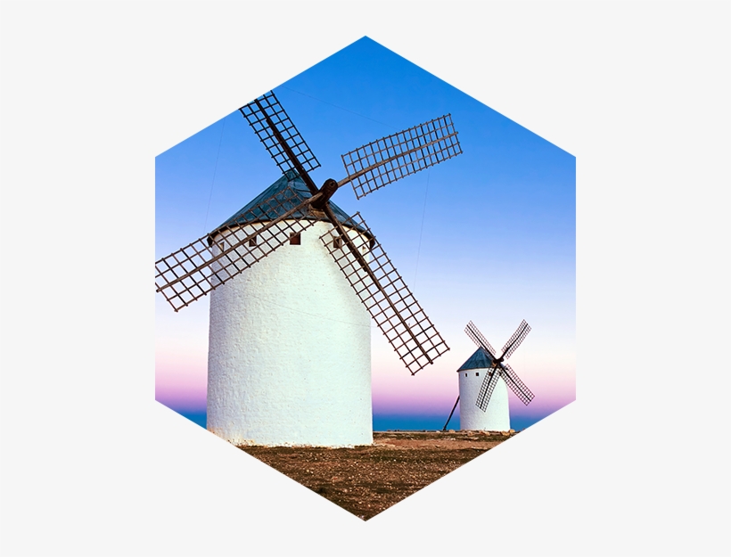 Conversion Of Light To Electricity - Windmills Of Campo De Criptana, transparent png #1106022