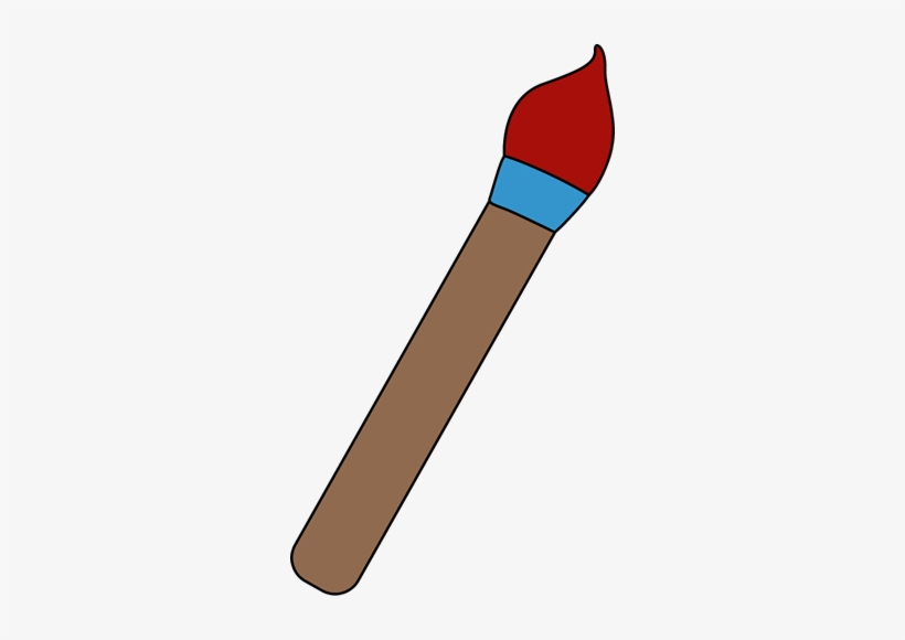 Red Art Paint Brush Clip Art Red Art Paint Brush Image - Brush My Cute Graphics, transparent png #1106164