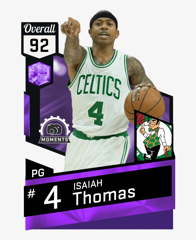 Mtdb Nba 2k17 - Isaiah Thomas Nba 2k17 Card, transparent png #1106194