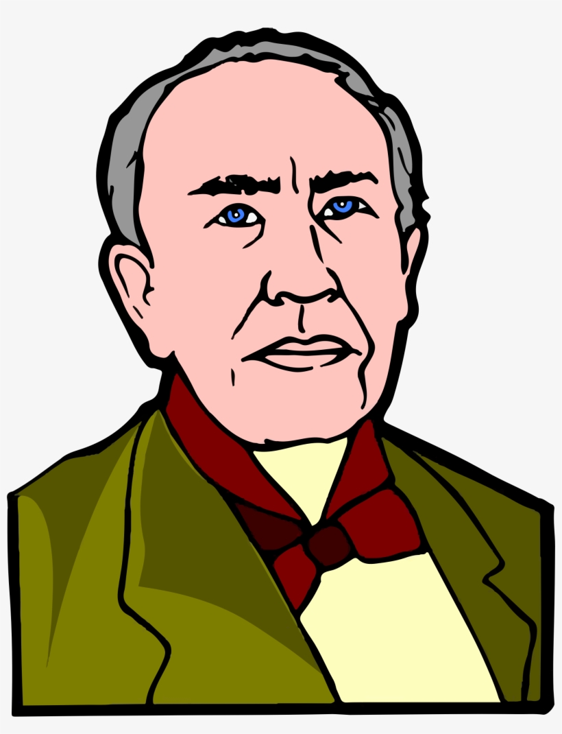 Clipart - Drawing Of Thomas Edison, transparent png #1106524