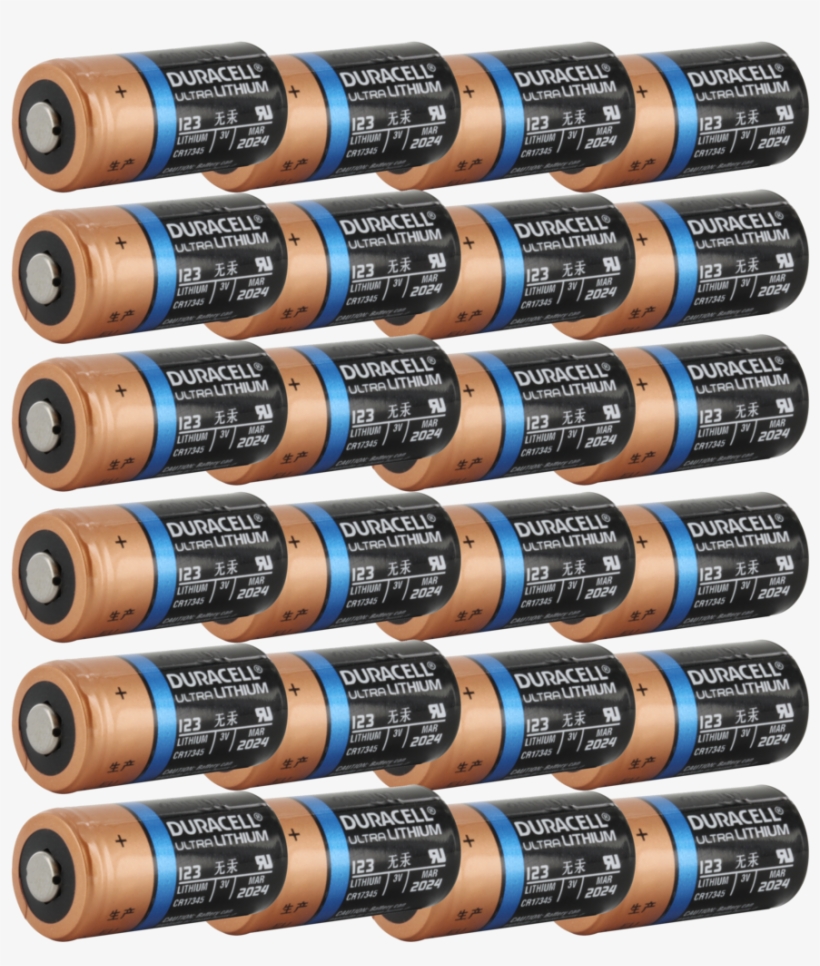 Duracell Ultra Dl123a 3v Lithium Battery - Duracell Ultra Cr123a Batterij 50 Stuks, transparent png #1107624