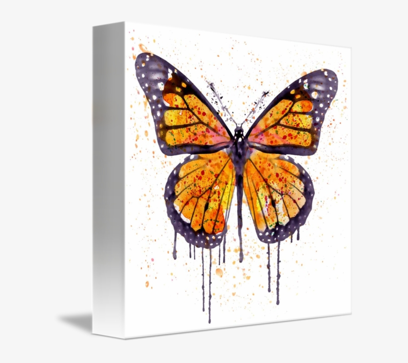 "monarch Butterfly Watercolor" By Marian Voicu, Bucharest - Monarch Butterfly Mens Shirt, transparent png #1107705