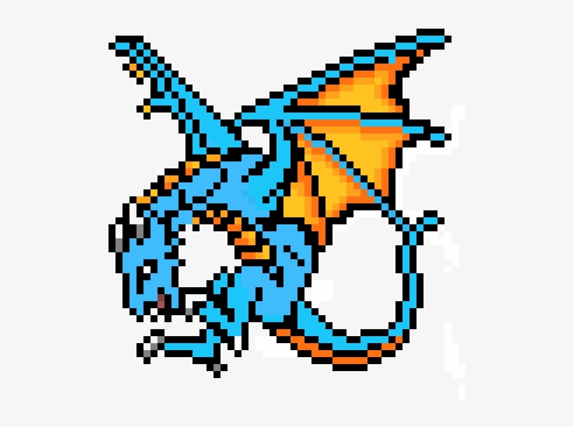 Blue Dragon - Dragon Perler Beads, transparent png #1107737