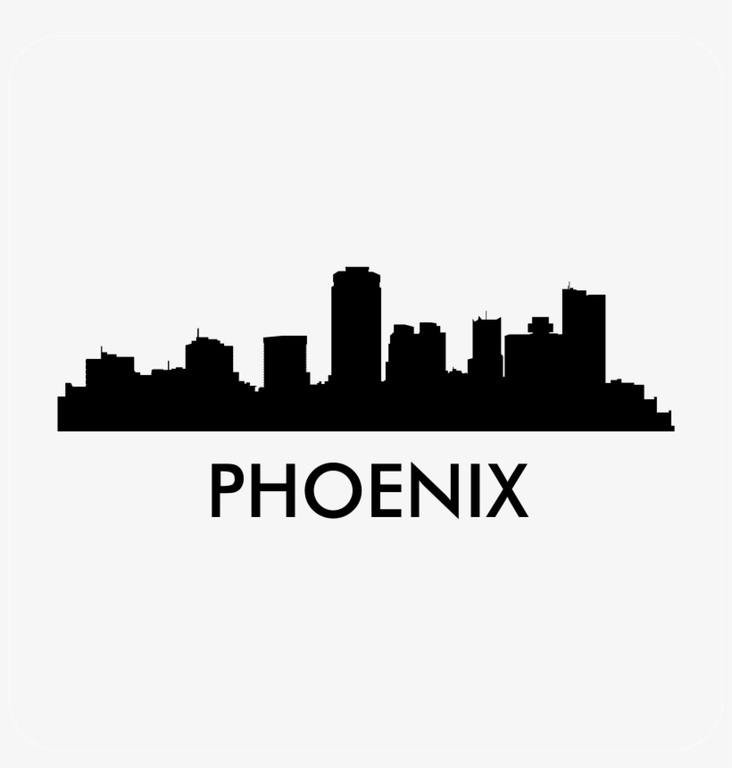 Pheonix Skyline Decal - Phoenix Skyline Png, transparent png #1107762