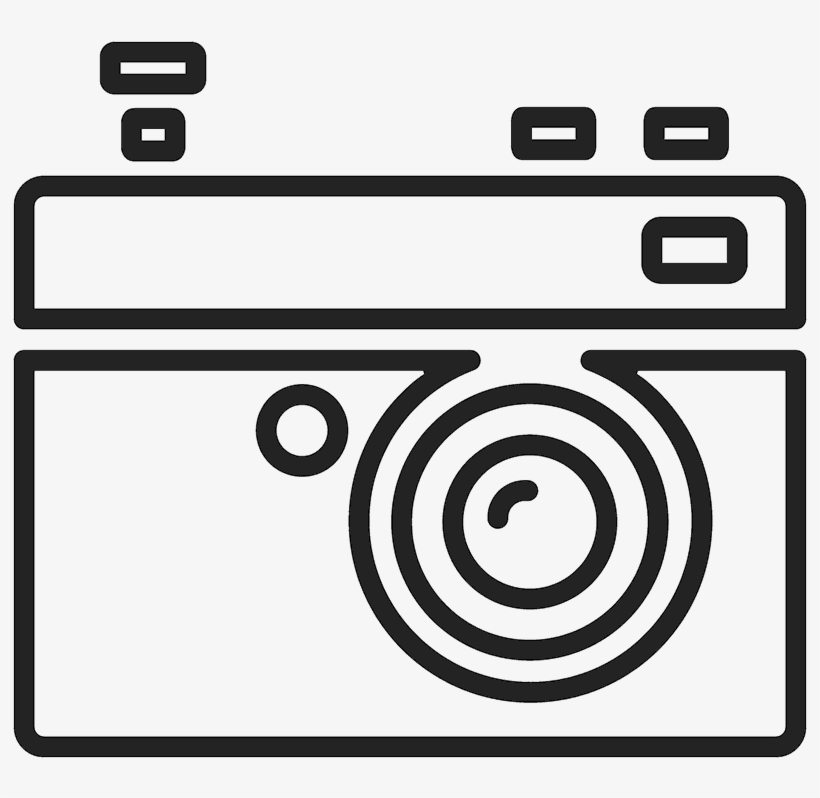 80's Camera Outline Rubber Stamp - Rubber Stamping, transparent png #1107852