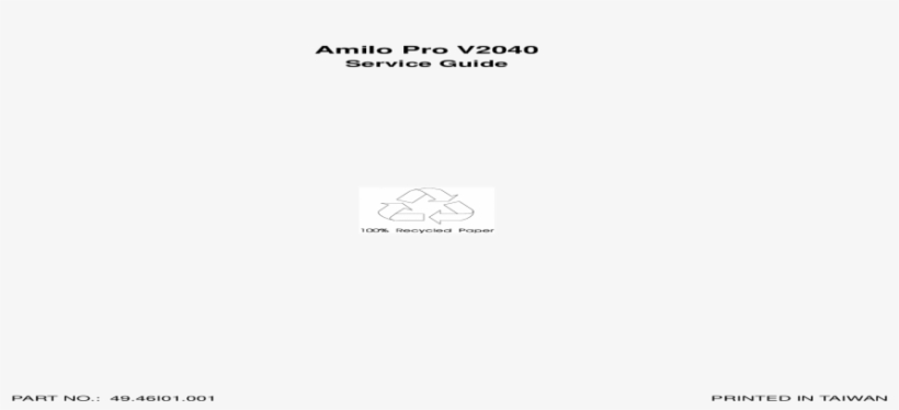 Fujitsu Siemens Amilo Pro V2040 Service Guide Pdf Document - Document, transparent png #1107907