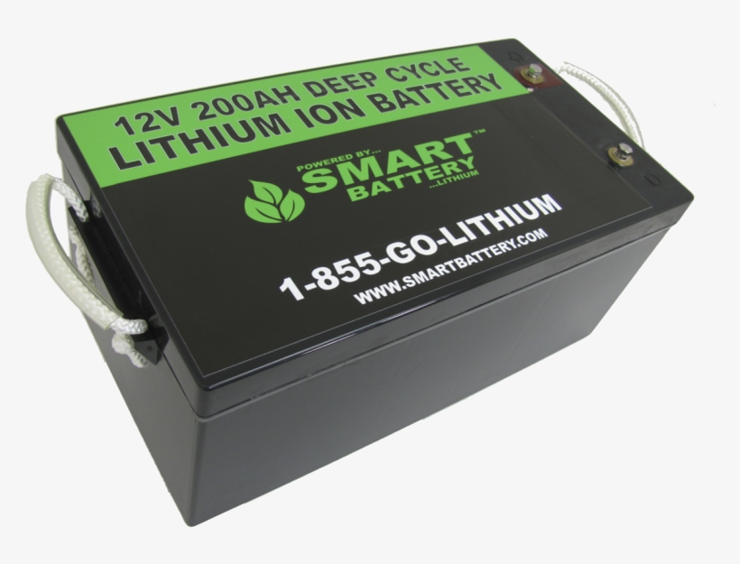 12v 200ah Lithium Ion Battery - Smart Battery 12v 200ah Lithium Ion Battery, transparent png #1108264