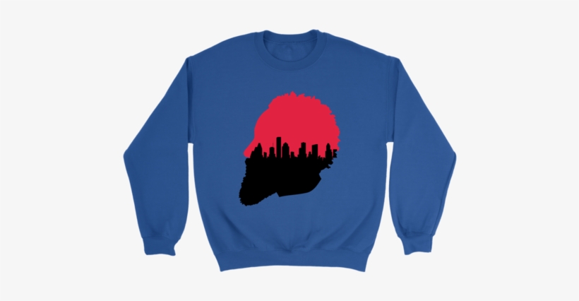 Harden Silhouette Houston Skyline Hoodie & Sweatshirt - Shirt, transparent png #1108271