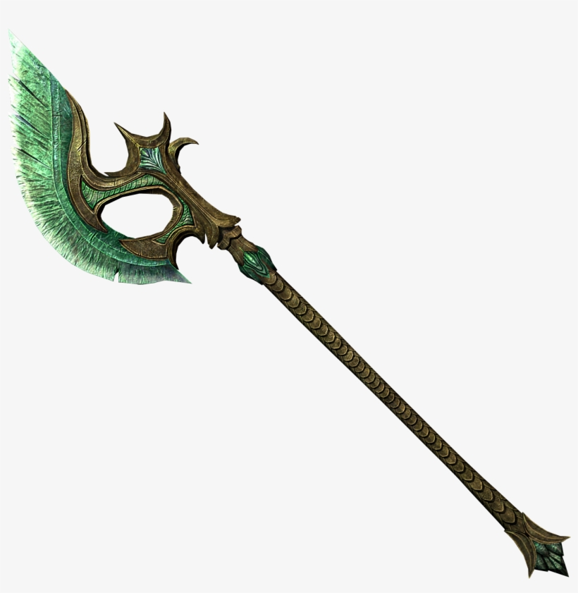 The Green Scythe - Skyrim Battle Axes Nordic, transparent png #1108775