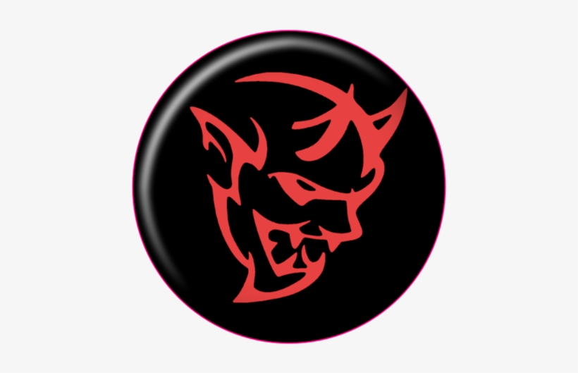 2017 Challenger Demon Push To Start Button Overlay - Dodge Demon Black Logo, transparent png #1109394