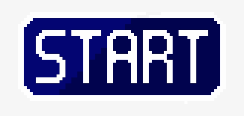 Start Button - Pixel Art, transparent png #1109456