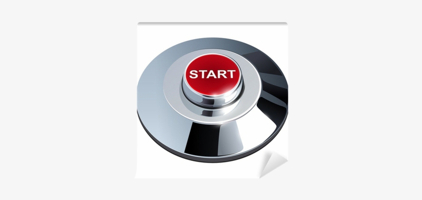Start Button, 3d Red Chrome Metallic, Isolated - Biostar Ta890fxe, transparent png #1109546