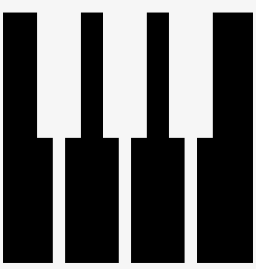 Piano Keyboard Keys Silhouette - Silueta Piano, transparent png #1109869