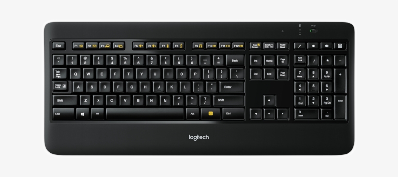 Wireless Illuminated Keyboard K800 - Logitech K502 Keyboard, transparent png #1109923
