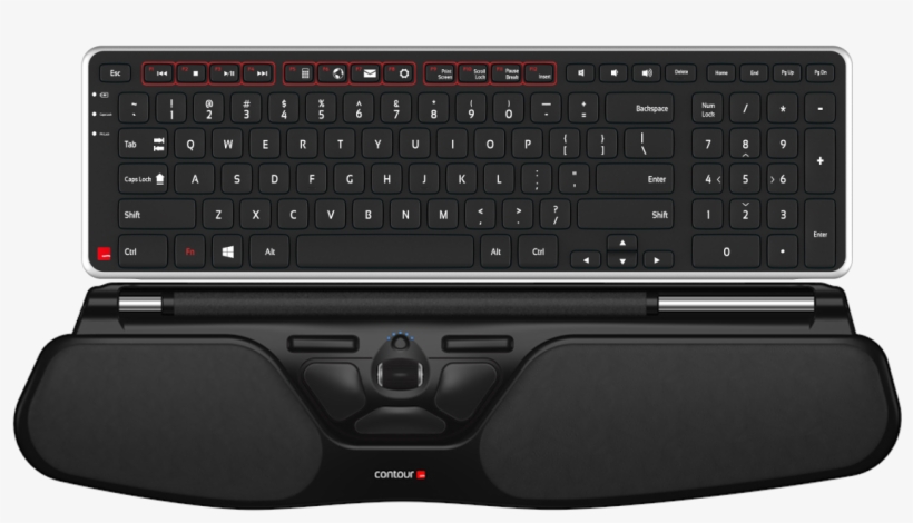 The Balance Keyboard With The Rollermouse Free2 - Ultimate Workstation Free3, transparent png #1110311