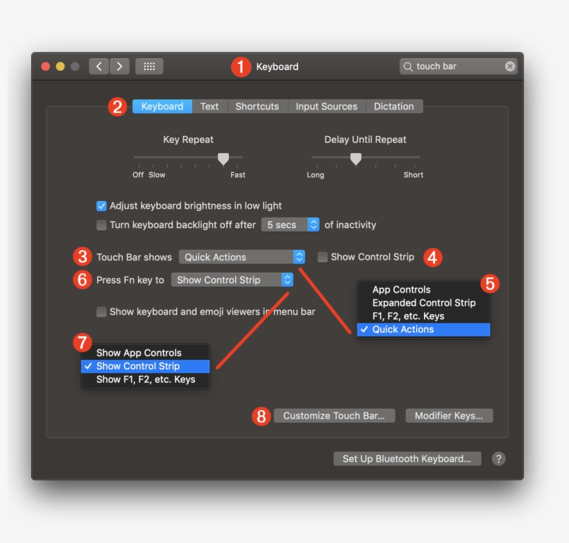 Touch Bar Key Settings - Macos Mojave, transparent png #1110457