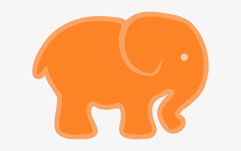 Orange And Grey Elephant, transparent png #1110498