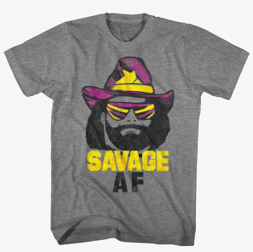 Savage Af Macho Man T-shirt - T Shirt The Clash, transparent png #1110600