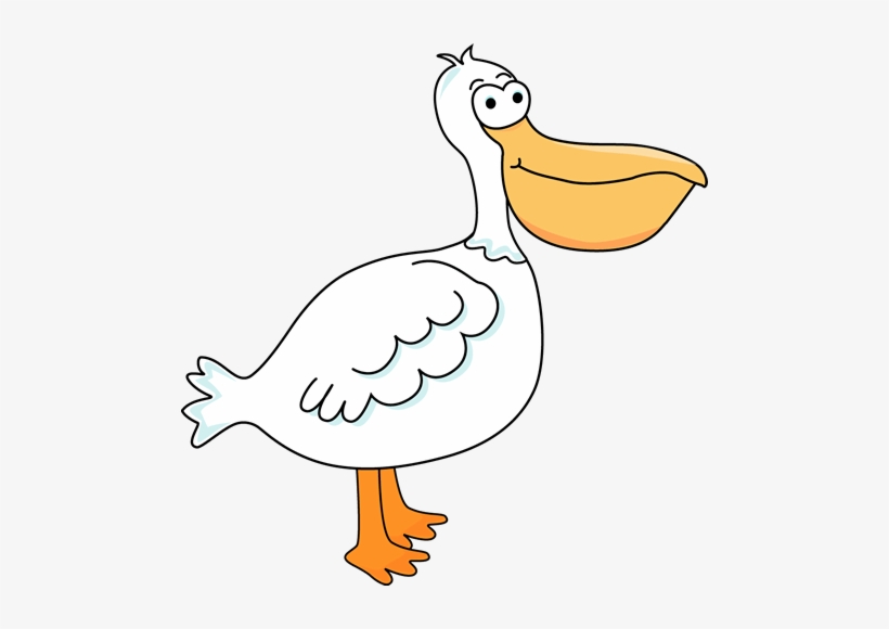 Big Bird Clipart - White Bird With Big Yellow Beak, transparent png #1110951