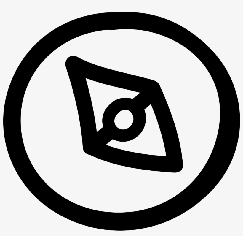 Compass Hand Drawn Circular Tool Outline - Number 9 In A Circle, transparent png #1111090