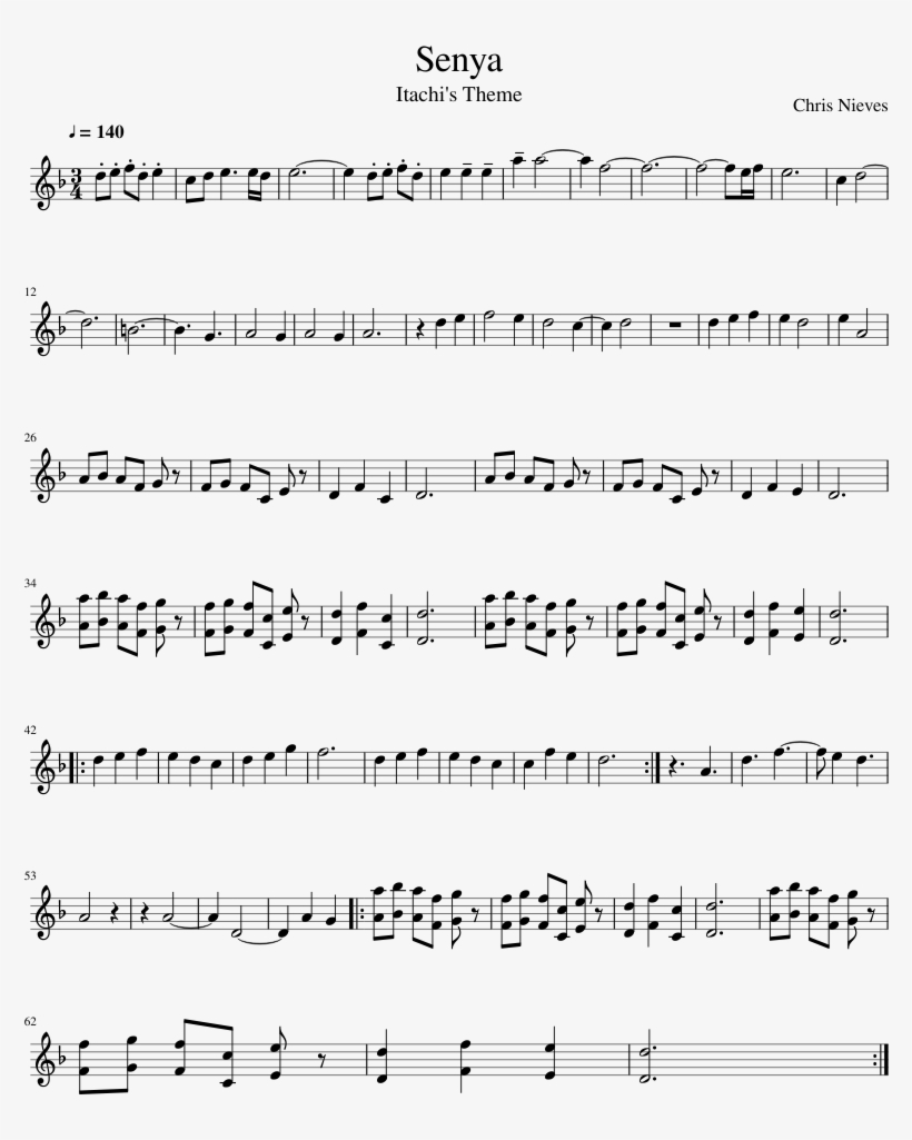 Senya - Itachi's Theme - Penmanship Worksheets, transparent png #1111166