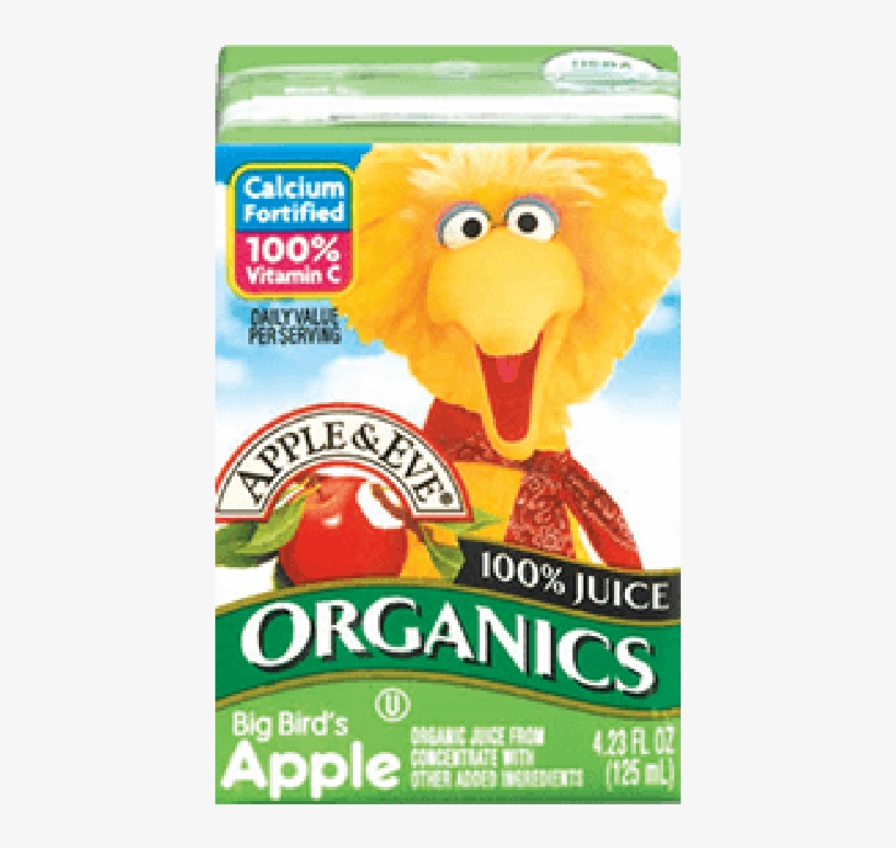 Apple & Eve Sesame Street Organics - Apple And Eve Apple Juice Big Bird, transparent png #1111192