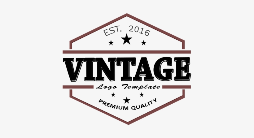 Retro Hexagon Logo Psd Template - Logo Retro Png, transparent png #1111294