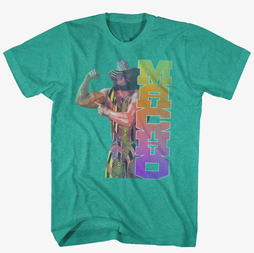 Macho Man Randy Savage Biceps Shirt Wrestling Mens - Napoleon Dynamite Liger T Shirt, transparent png #1111359