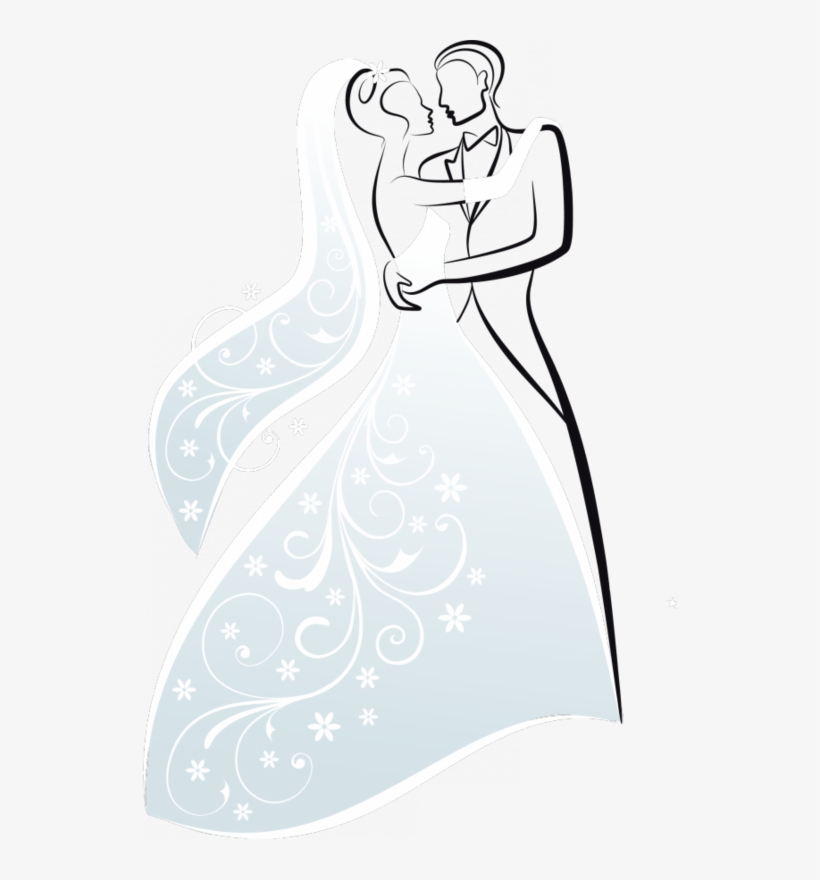 Bride And Groom Silhouettes - Vintage Bride And Groom Silhouette Png, transparent png #1111474