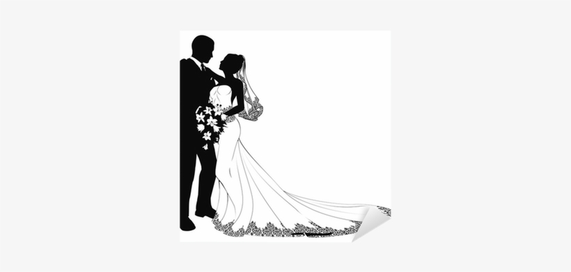 Bride And Groom Silhouette, transparent png #1111744