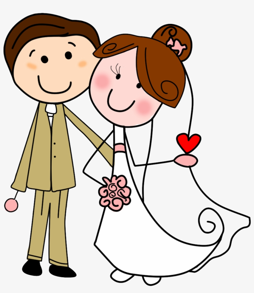 Bride And Groom - Pareja De Novios Caricatura, transparent png #1111770