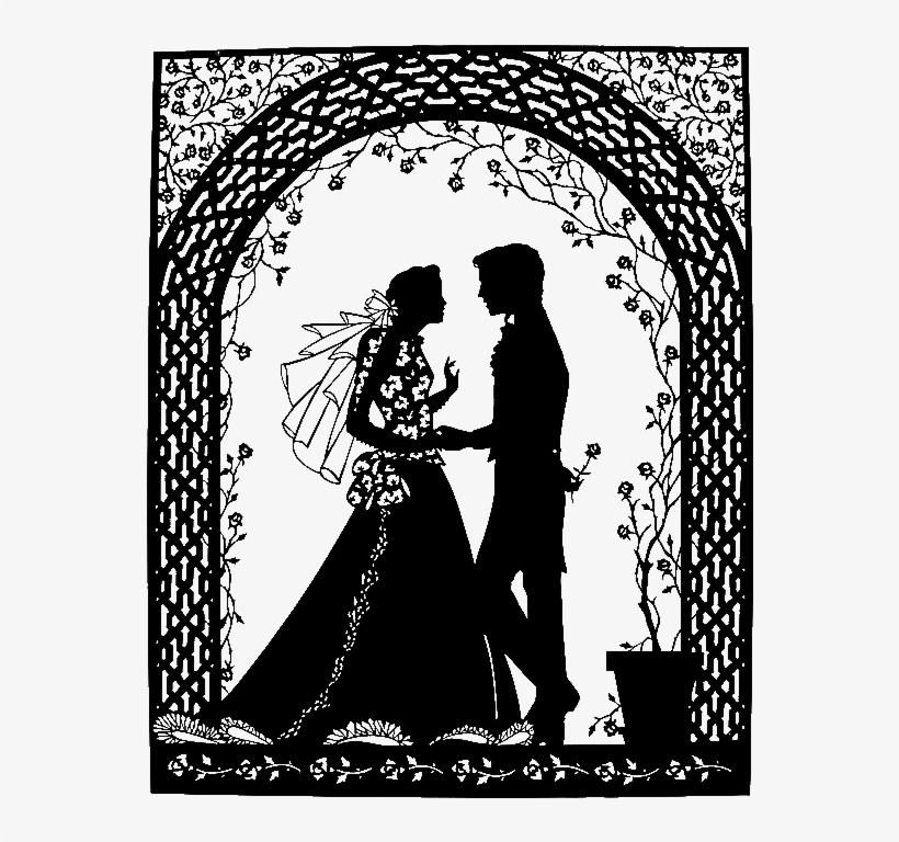 Forgetmenot Bride And Groom Silhouettes - Christmas Praise: Piano Duets [book], transparent png #1112135