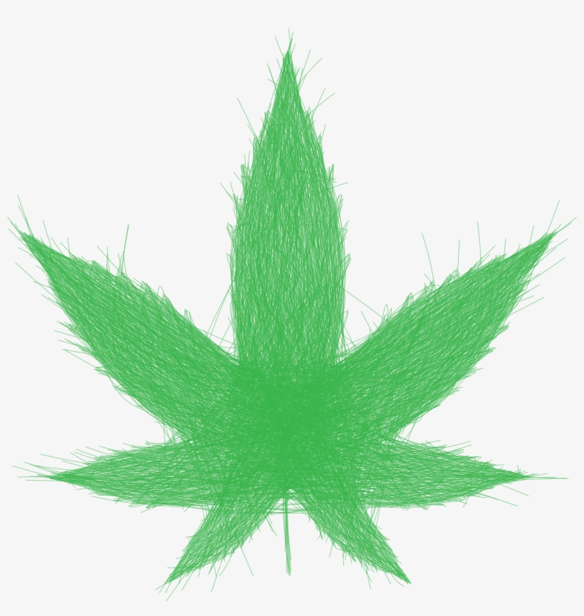 Big Image - Marijuana Leaf Silhouette, transparent png #1112370