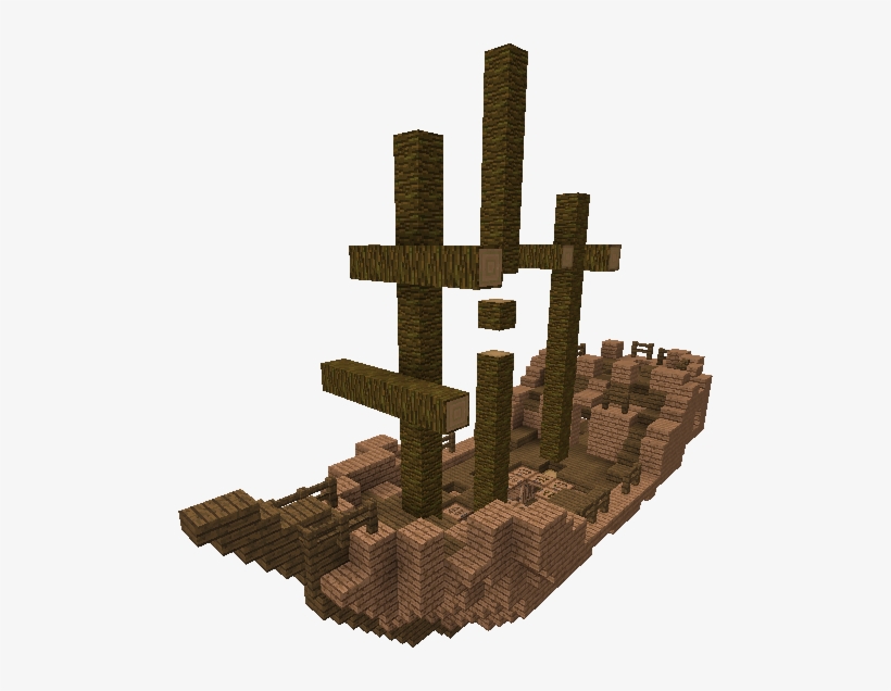 Shipwreck Jungle - Minecraft Sunken Ship Blueprints, transparent png #1112544