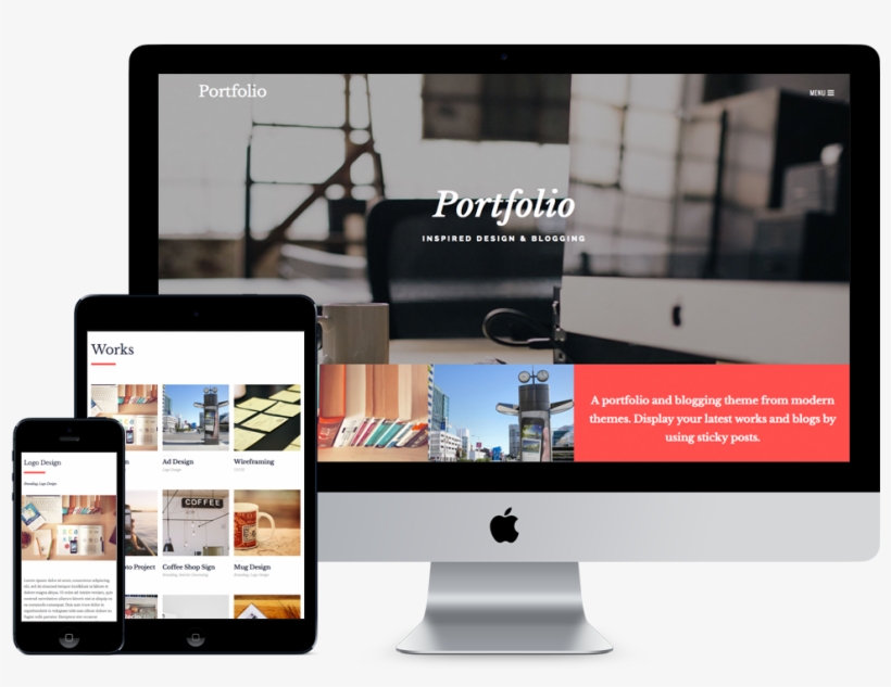 Template Wordpress Portfolio Free, transparent png #1112891