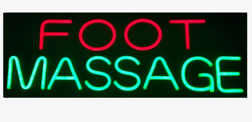 Led Neon Rope Strip Indoor Sign- "foot Massage" - Massage, transparent png #1113079