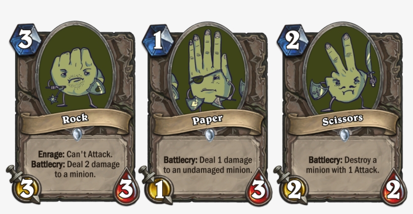 Rock Paper Scissors - Hearthstone Rock Paper Scissors, transparent png #1113618