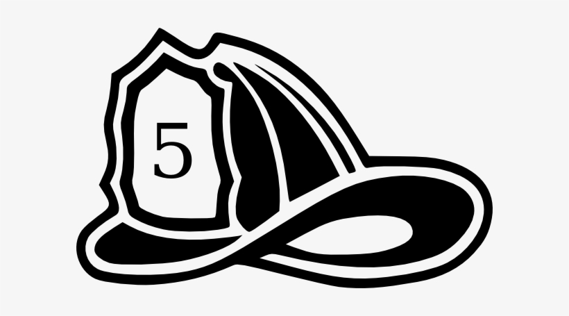 Fire Hat Silhouette - Fire Helmet Clip Art, transparent png #1114139