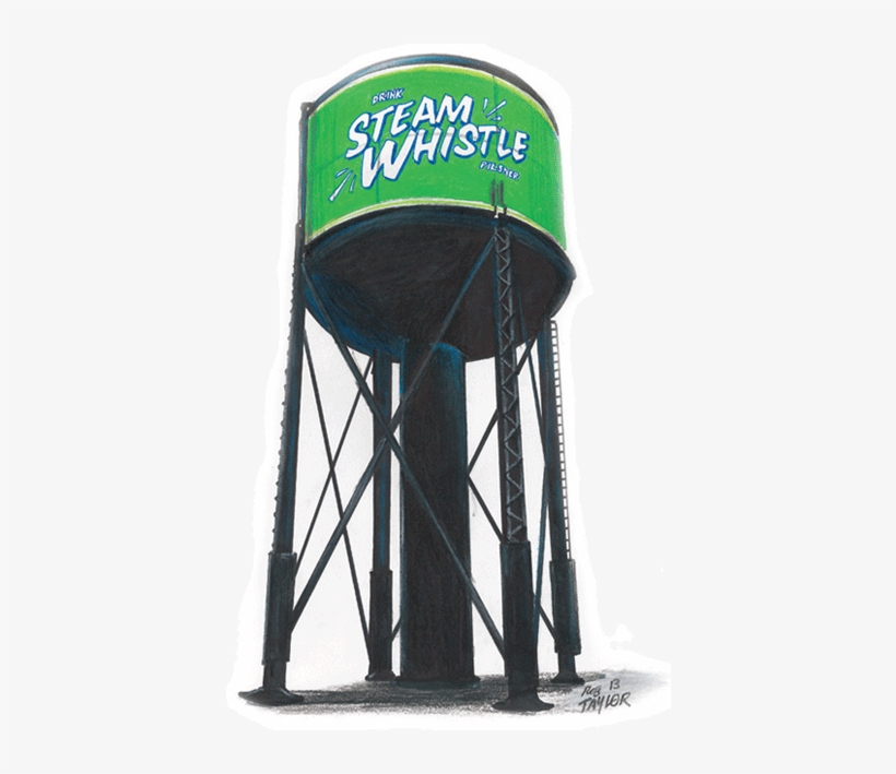 Water Tower - Steam Whistle Water Tower Logo, transparent png #1114160