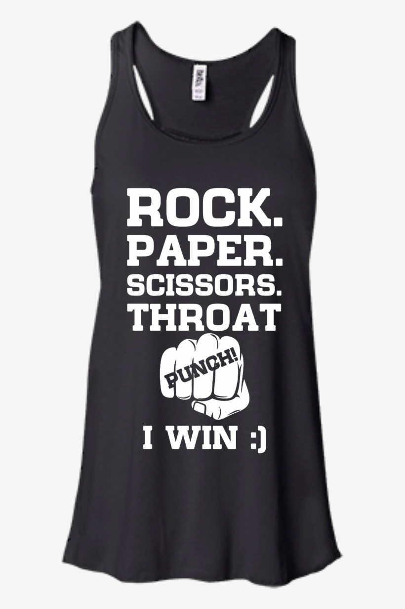 I Win T Shirt,tank Top - Rock, Paper, Scissors, Throat Punch I Win T-shirt, transparent png #1114248