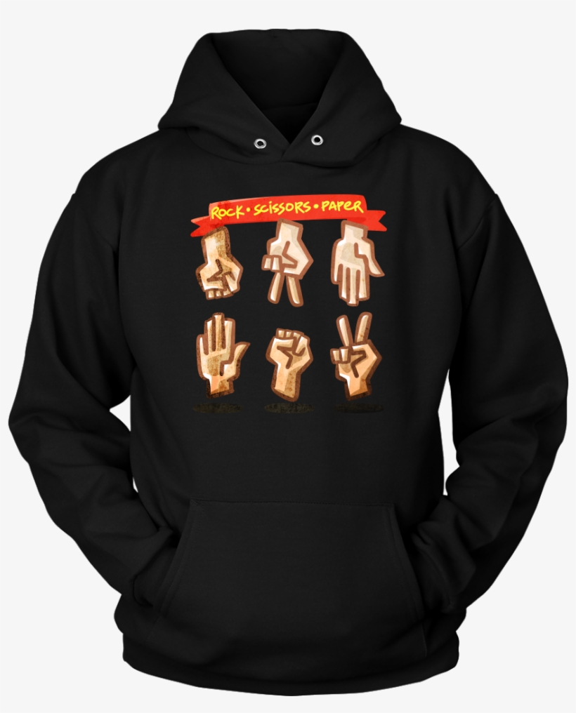 Rock Paper Scissors Funny Game Hoodie - Gamer Dad - Gamer Hoodie, transparent png #1114272