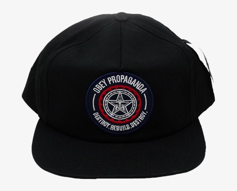Obey Hat Png - Obey Men's Rebuild Destroy Snapback - Black, transparent png #1114641