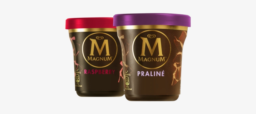 Magnum Tub Chocolate & Hazelnut Praliné Ice Cream 440ml - Magnum Eis Praline Becher, transparent png #1114964