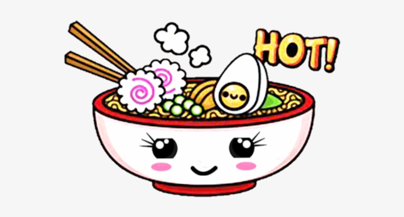 Graphic Royalty Free Library Cute Food Sticker By Glen - Kawaii Ramen Clipart, transparent png #1115352