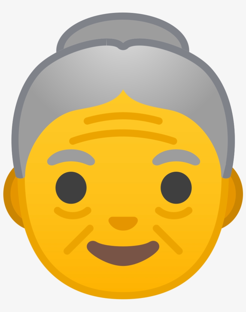 Old Woman Icon - Old Woman Emoji People Icon, transparent png #1115360