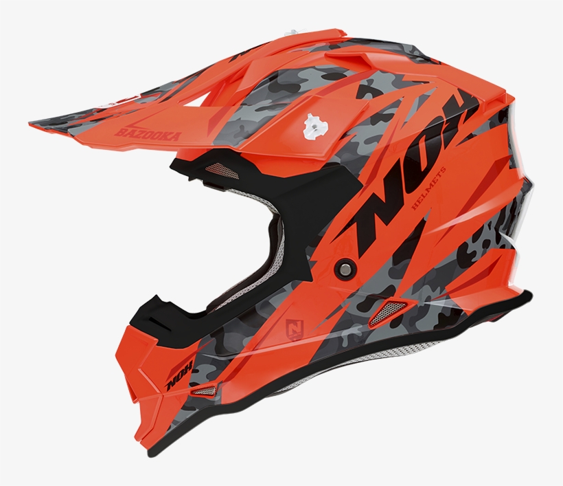 N632 Bazooka Orange Fluo Profil - Nox Bazooka Helmet, transparent png #1115407