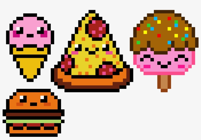 Kawaii Foods - Pixel Art Kawaii Food, transparent png #1115486