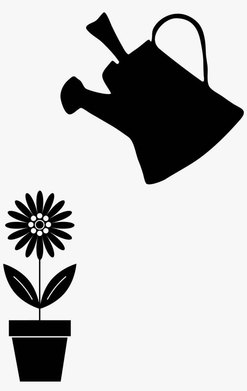 This Free Icons Png Design Of Potted Flower And Watering, transparent png #1115788